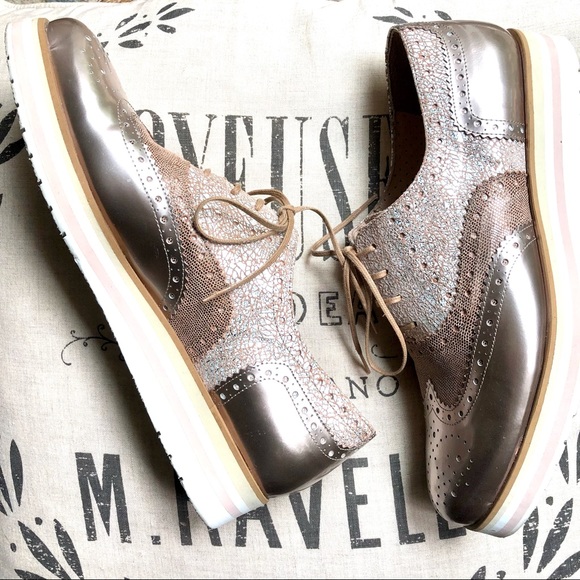 Pertini Classic Oxford shoes , Rose Gold , Size 40 (9) - Picture 3 of 13